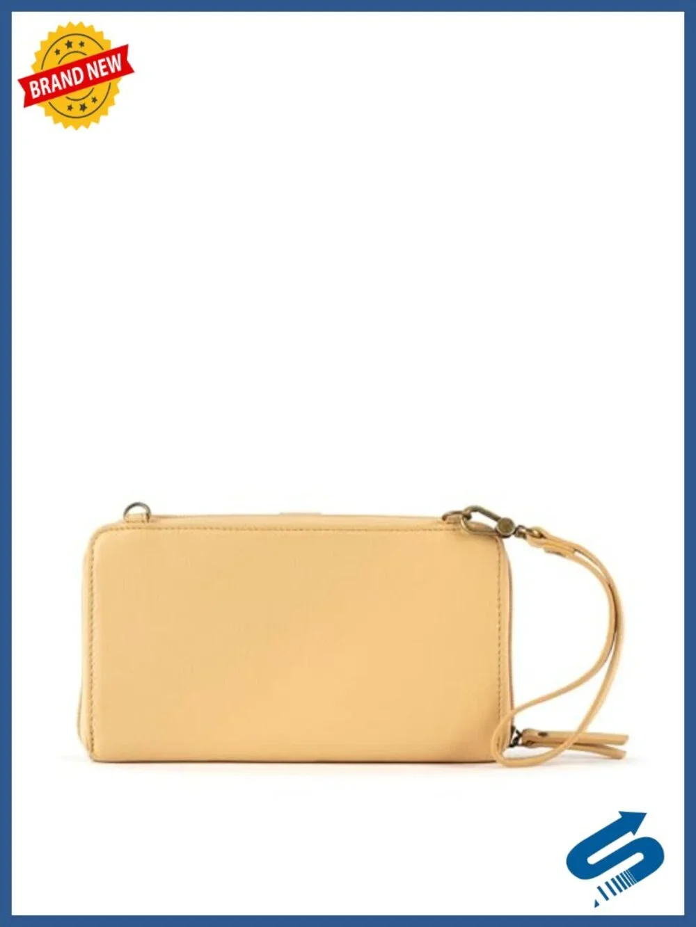 Leather Smartphone Crossbody Purse Convertible Wristlet Wallet 8 Credit Card